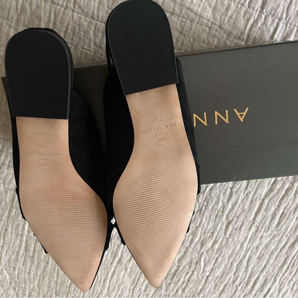 NWT, Ann Taylor Hermione Bow Slingback Flats - Picture 4 of 5